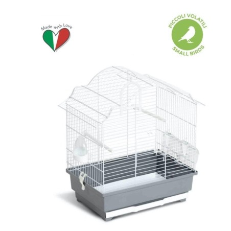 Leopet gabbia per uccelli Patty bianca 40x23x43h