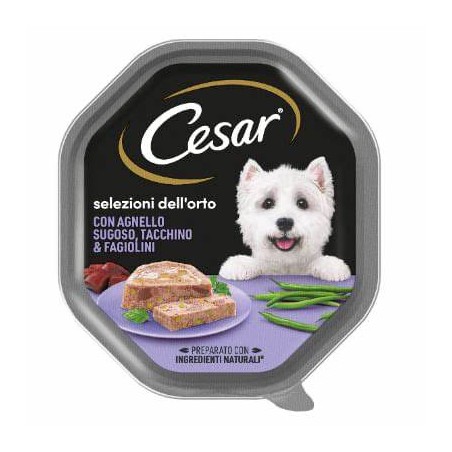 Cesar® Selezioni dell'Orto con agnello sugoso, tacchino e fagiolini 0,150G