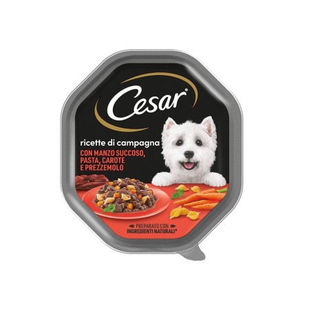 Cesar® Ricette di Campagna con manzo succoso, carote e prezzemolo 0,150g