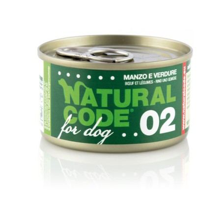 Natural Code lattina 90g cane manzo e verdure