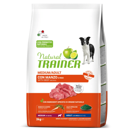 Natural Trainer Medium 3kg Manzo e riso