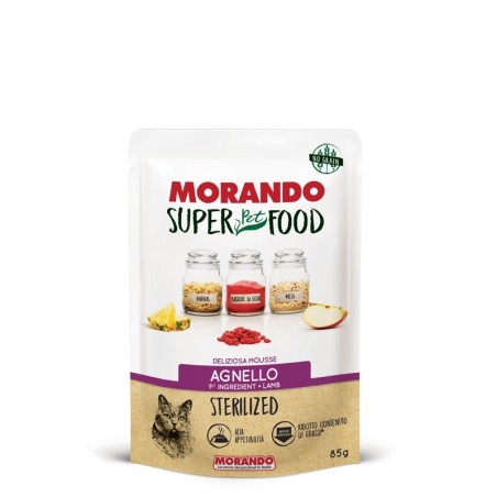 Morando SuperPetFood bustina 85g manzo, agnello sterilised , tacchino e salmone