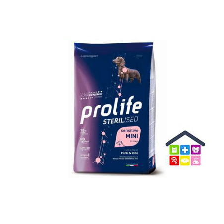 Prolife | Linea Sterilised | Adult Mini - Maiale e Riso / 600gr - 2kg