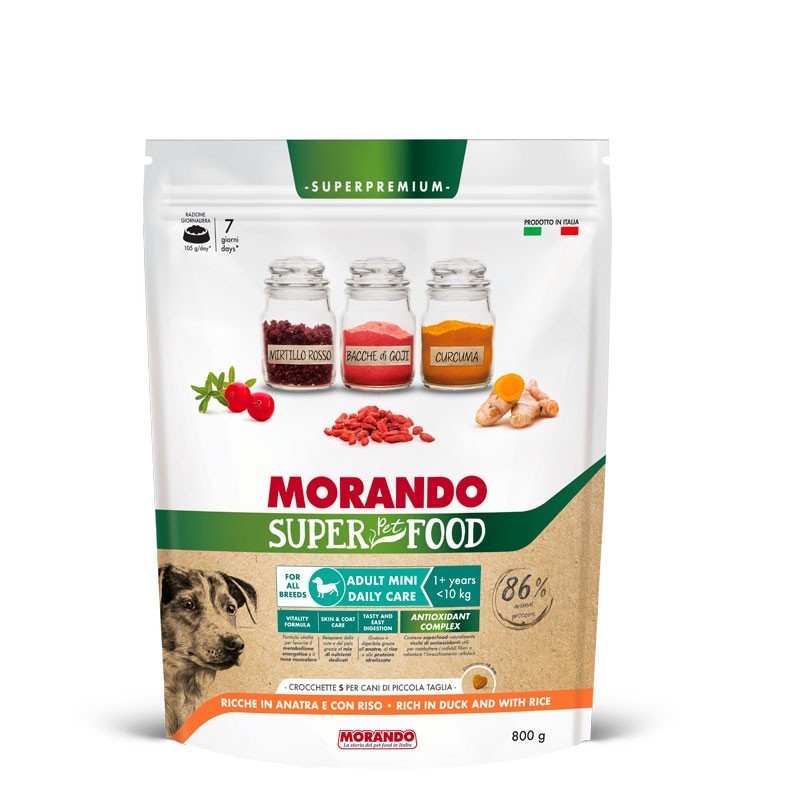 MORANDO - ADULT MINI DAILY CARE Ricche in Anatra e con Riso - 800 g