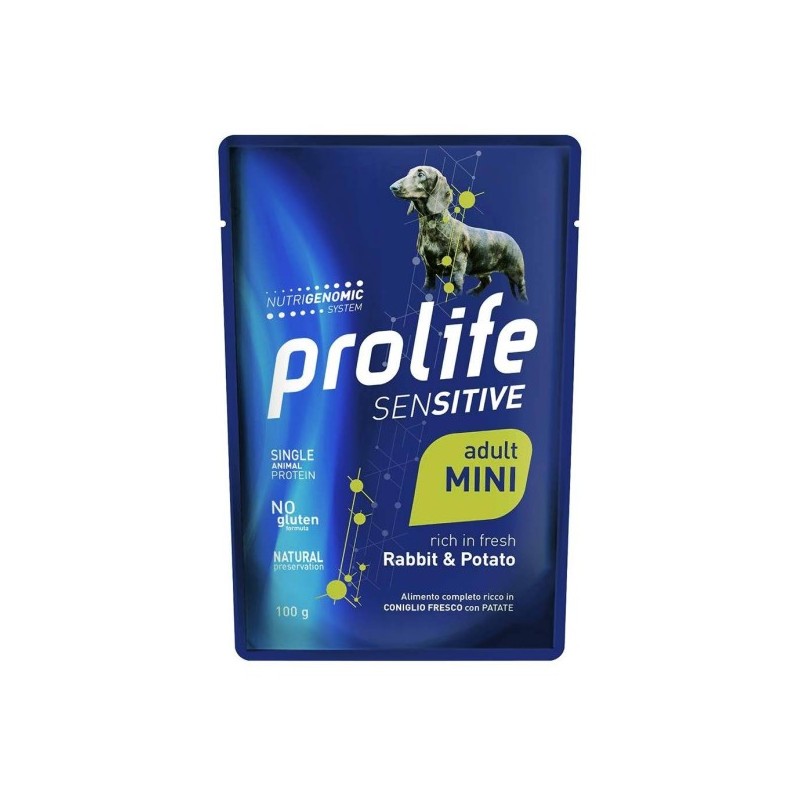Prolife | Linea Umido Cane | Adult MINI Sensitive - renna,coniglio/ MUG da 100gr