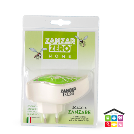 ZANZARZERO® HOME SCACCIA ZANZARE DOMESTICO A EMISSIONE CONTINUA DI SUONI AD ALTA FREQUENZA