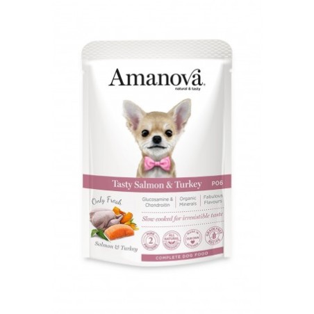 Amanova cane bustina p06 salmone e tacchino 0.100g